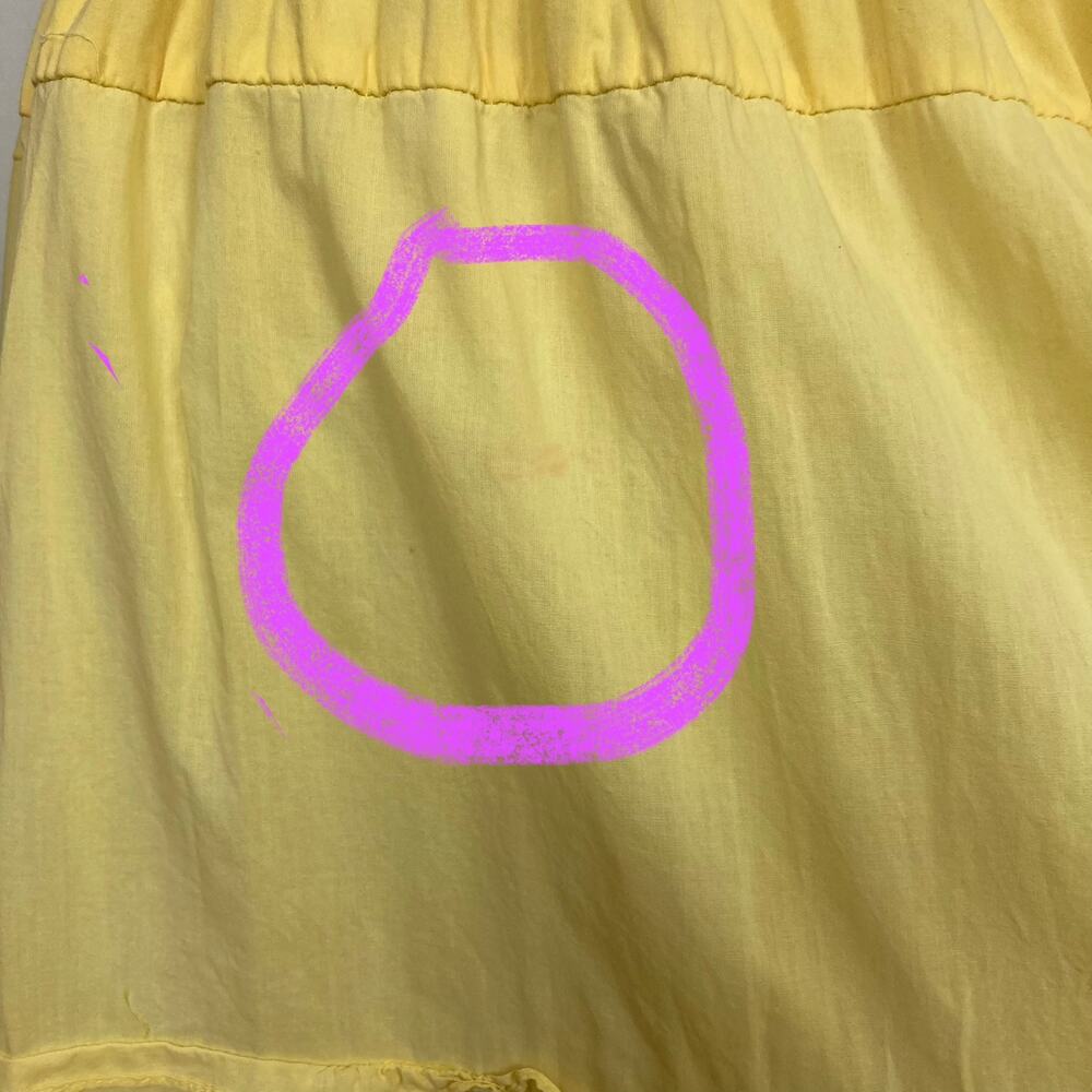 Speed Contral New York Milkmaid Dress Butter Yellow M? Lined Maxi Tiered Smocked - Picture 6 of 15